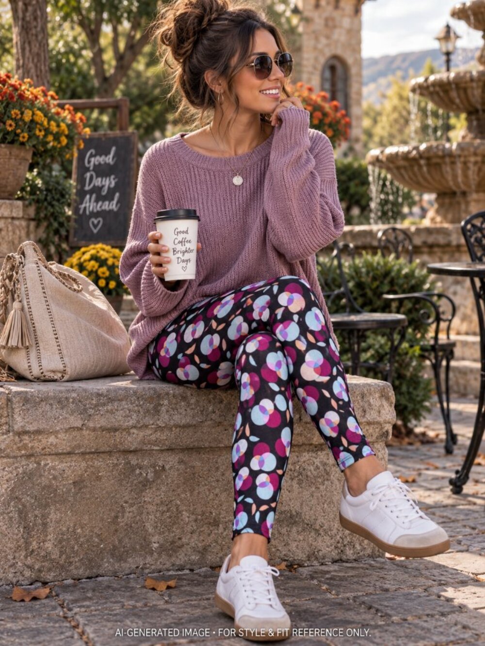 LuLaRoe Retro Geometric Floral Magenta Blue Black Leggings